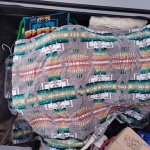 Pendleton Gray and Green Geometric Bath Accessory